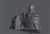 Ninja Printz - 1:8 Kratos w/ Legendary Nidavelir Armour (God of War) Fan Art Bust