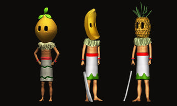 Ninja Printz - 1:12 Three Cannibals (Monkey Island) Fan Art Statues