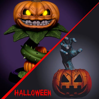 Ninja Printz - Zombie & Carvinerous Pumpkin Statues