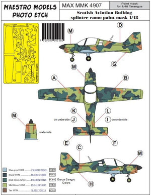 Maestro Models - Bulldog Splinter Camo Paint Mask for SK61 SA