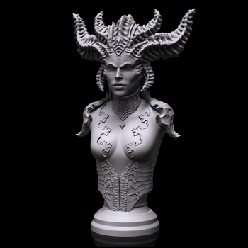 Ninja Printz - 1:8 Lilith (Diablo) Fan Art Bust